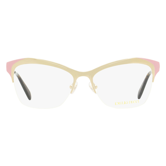 Emilio Pucci Geometric Eyeglasses EP5074 033 Gold/Pink/Havana 53mm 5074 - Picture 2 of 2